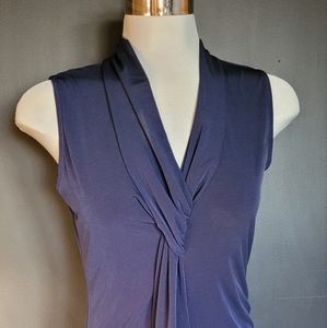 Navy Blue Mandy Evans V-Neck Tank